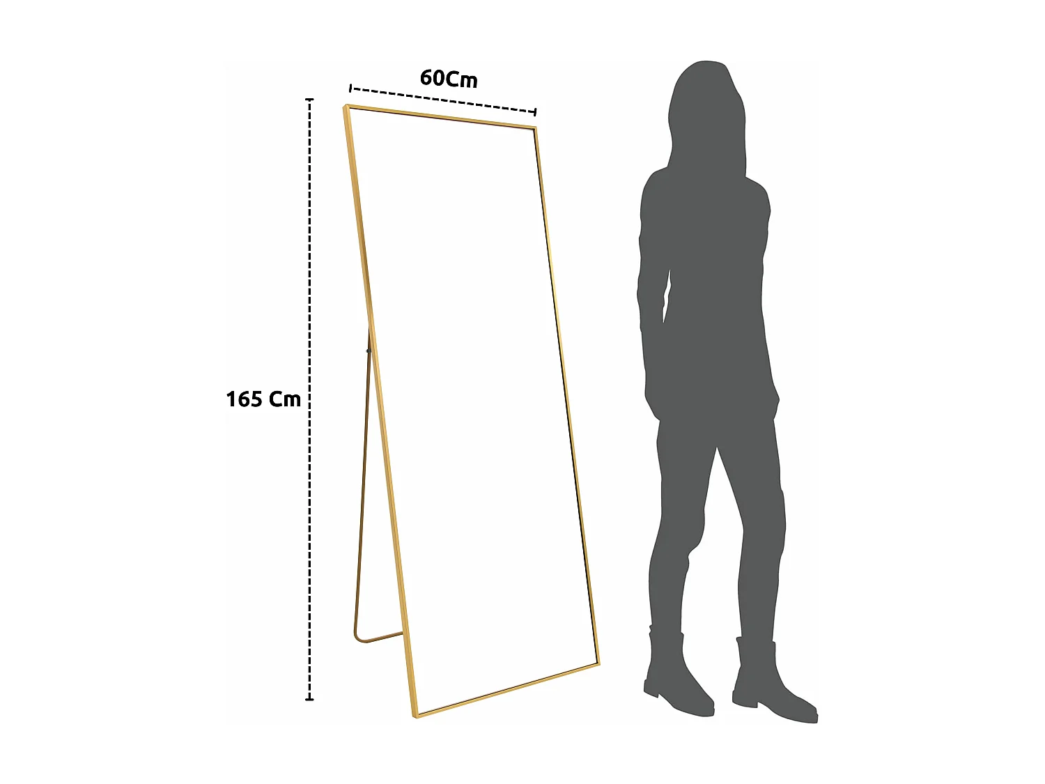 Specchiera da terra 60×165 cm May ORO