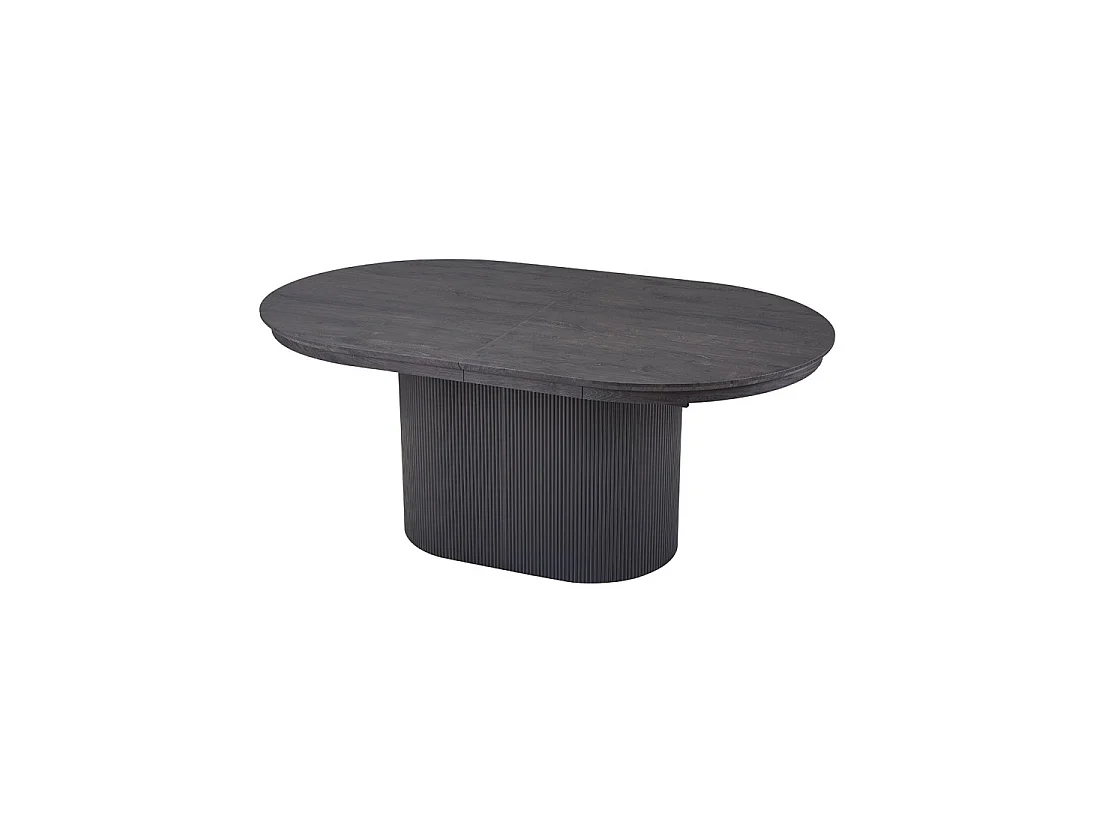Uitschuifbare tafel VAGOS – 180-220 cm – Ovale vorm – Donkerbruine kleur – Design stijl