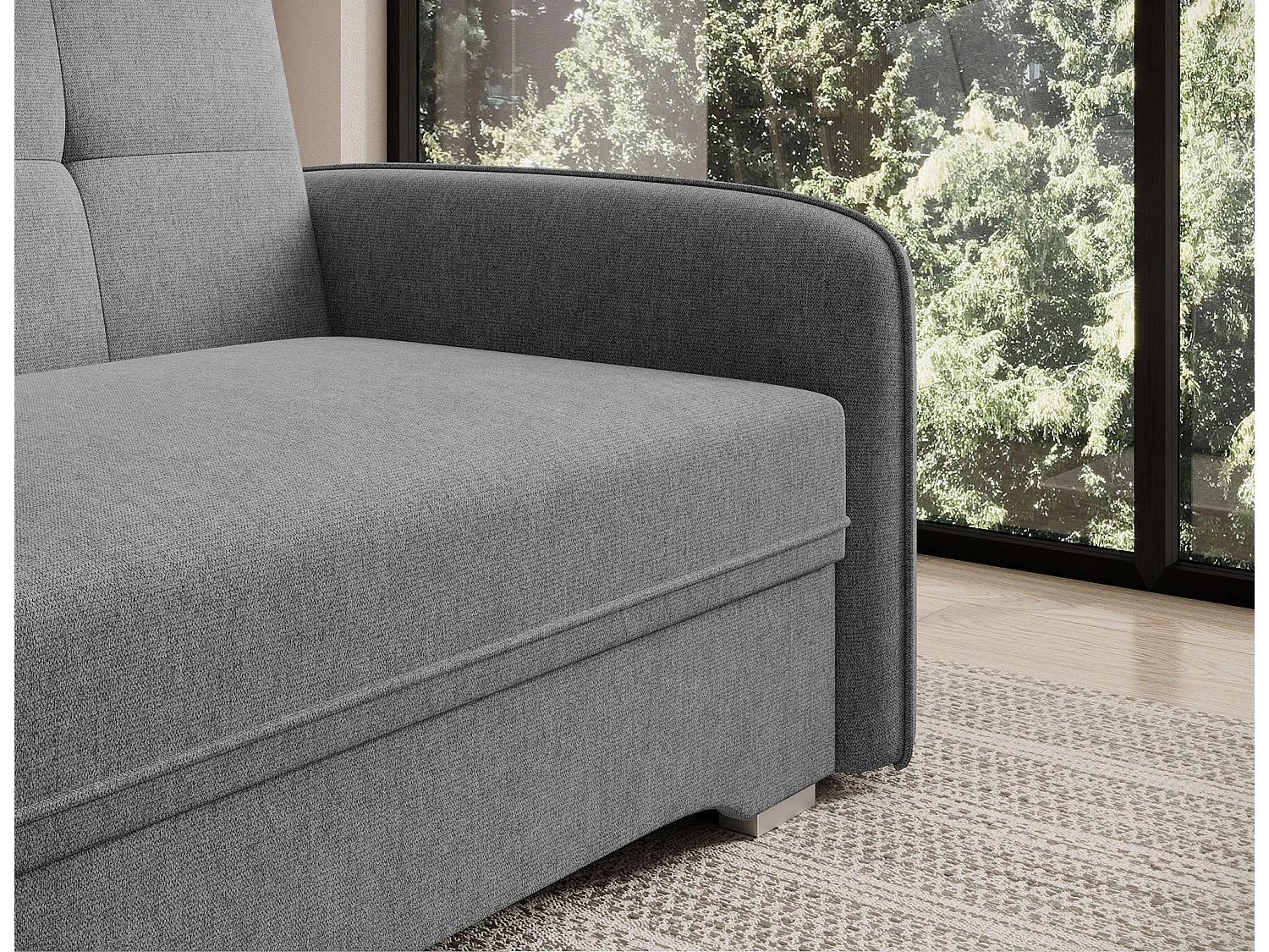 Fauteuil convertible LANY - Compact et ingénieux-Gris foncé