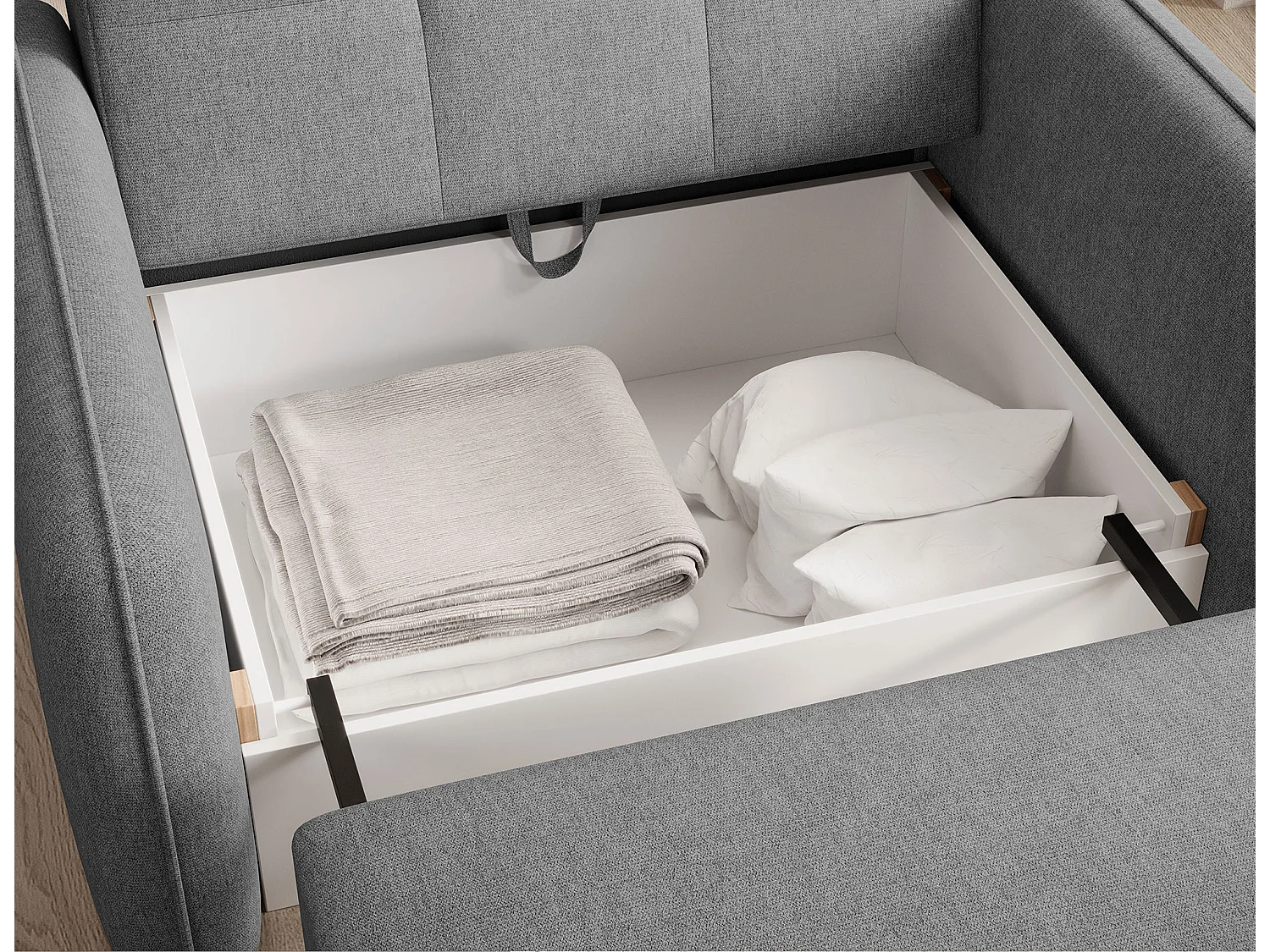 Fauteuil convertible LANY - Compact et ingénieux-Gris foncé