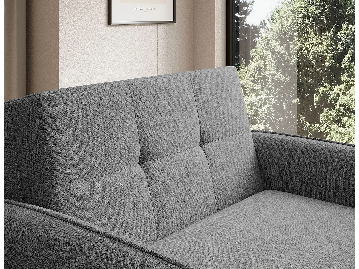 Fauteuil convertible LANY - Compact et ingénieux-Gris foncé