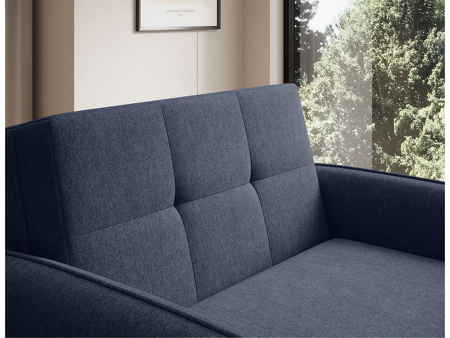 Fauteuil convertible LANY - Compact et ingénieux-Bleu foncé
