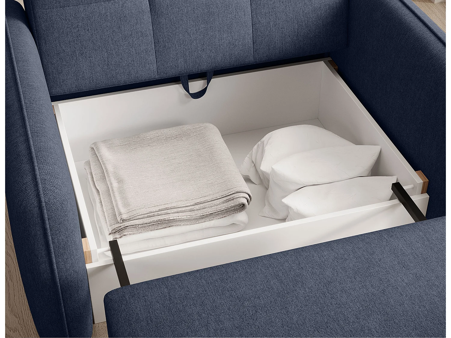 Fauteuil convertible LANY - Compact et ingénieux-Bleu foncé