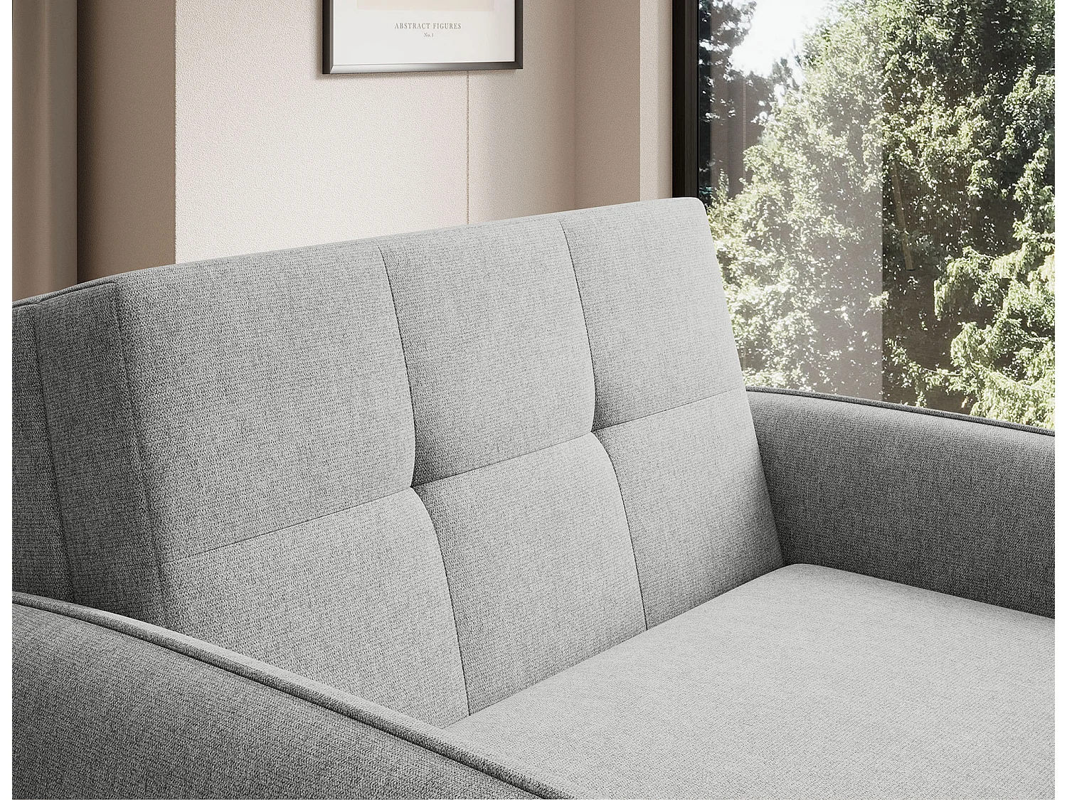 Fauteuil convertible LANY - Compact et ingénieux-Gris clair