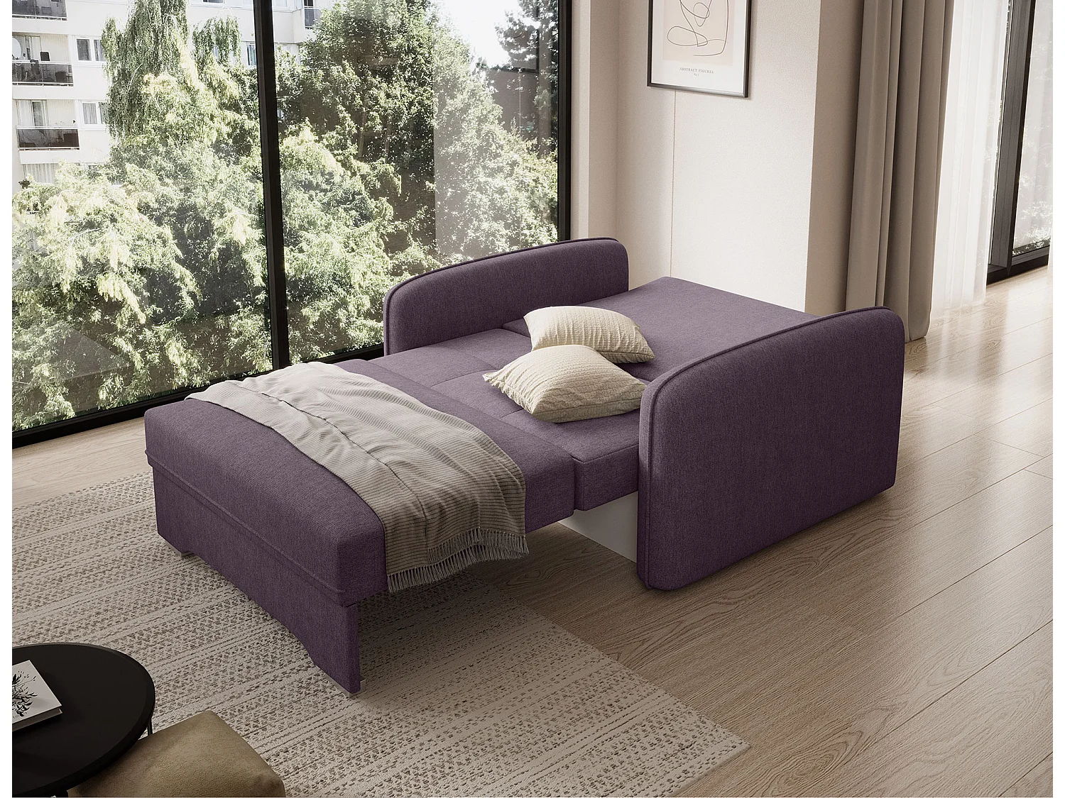 LANY converteerbare fauteuil - Compact en ingenieus-Kleur Paars