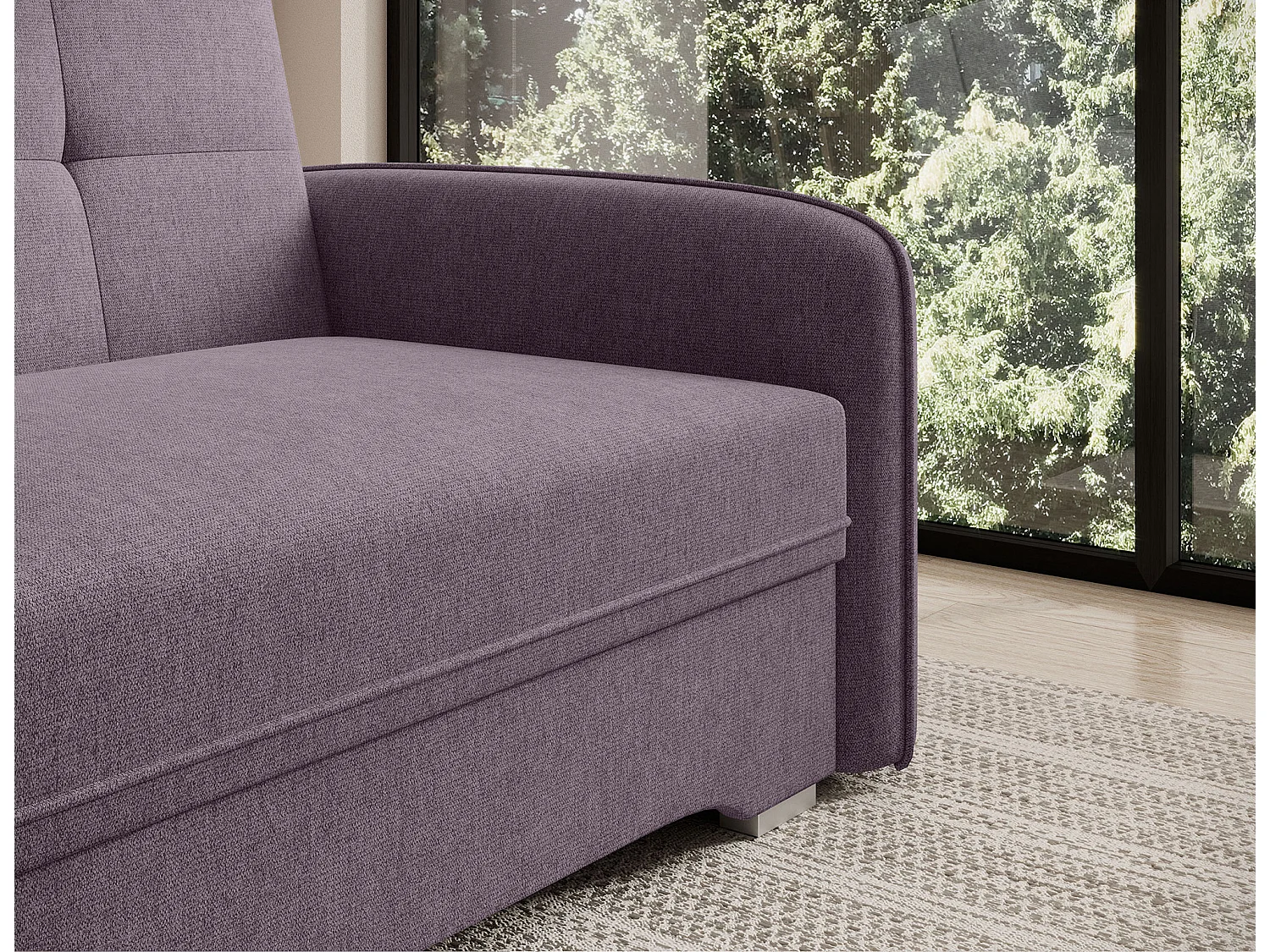 Fauteuil convertible LANY - Compact et ingénieux-Violet