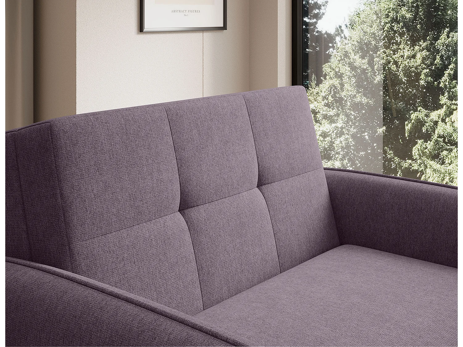 Fauteuil convertible LANY - Compact et ingénieux-Violet