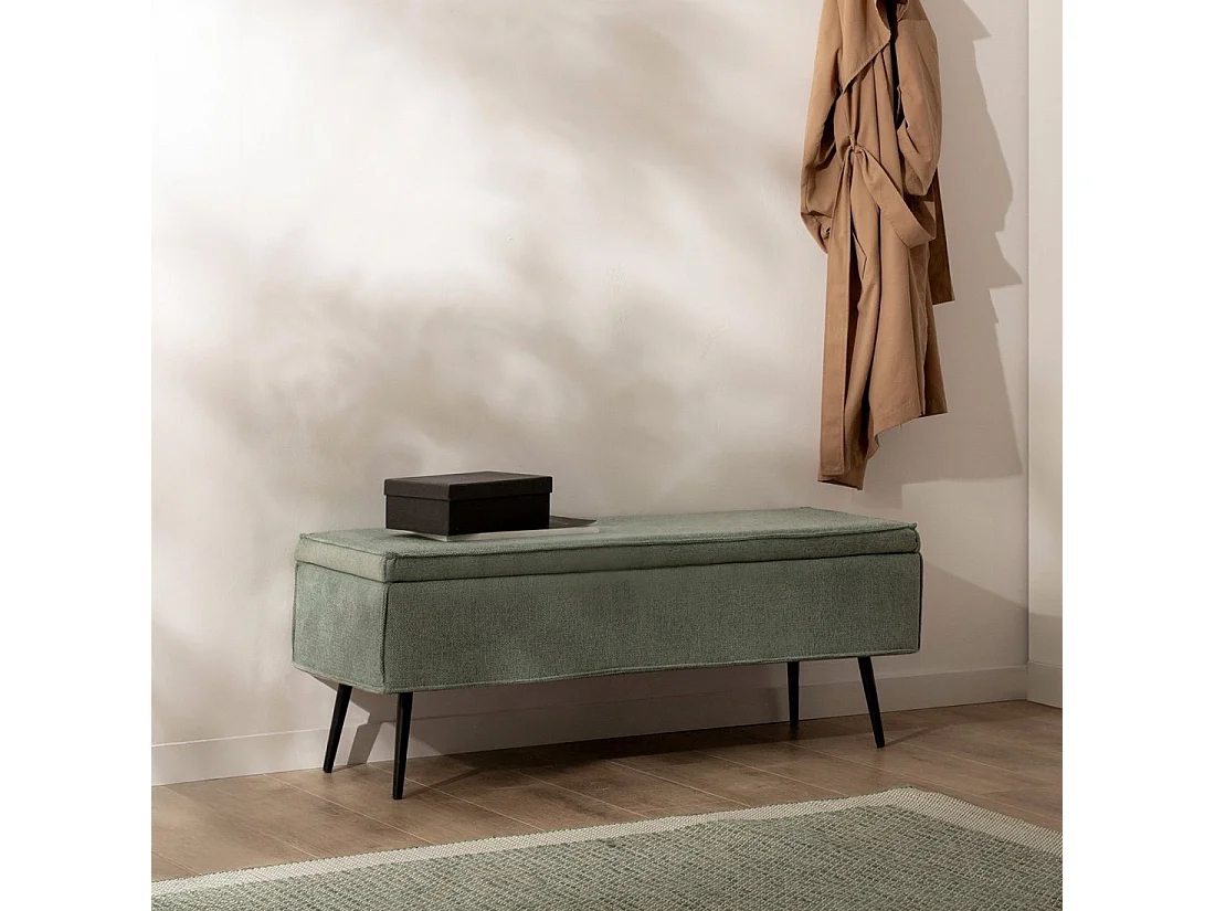 Banco en tissu menthe 109x43 cm-Sanna