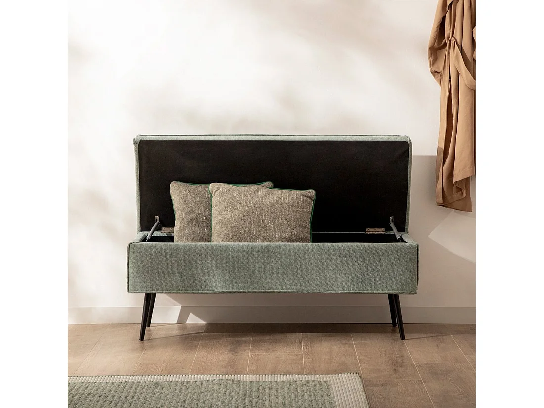 Banco en tissu menthe 109x43 cm-Sanna