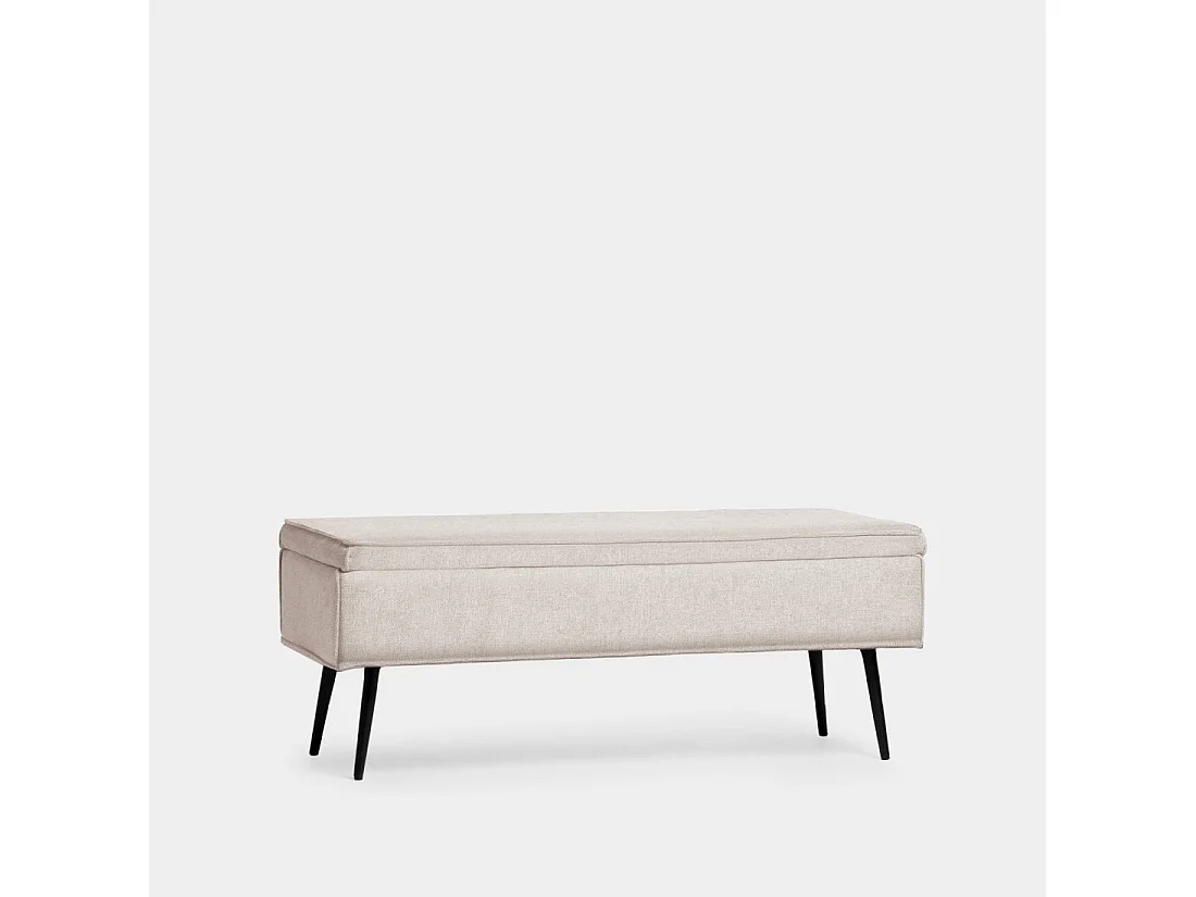 Coffre en tissu beige 109x43 cm-Sanna