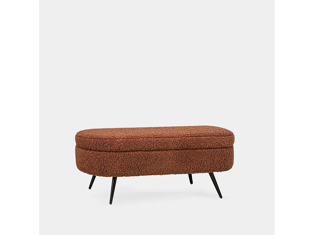 Banco en revêtement en moutonnet terre cuite 100x46 cm-Jelen