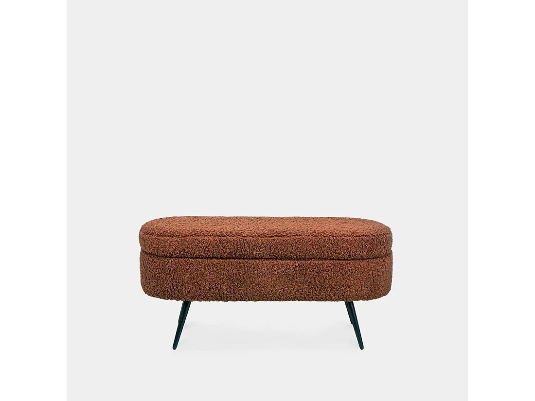 Banco en revêtement en moutonnet terre cuite 100x46 cm-Jelen