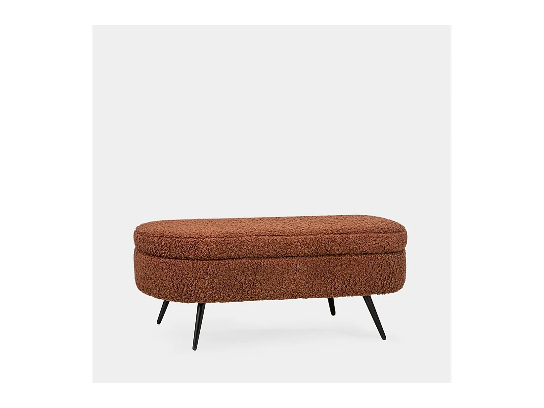 Banco en revêtement en moutonnet terre cuite 100x46 cm-Jelen