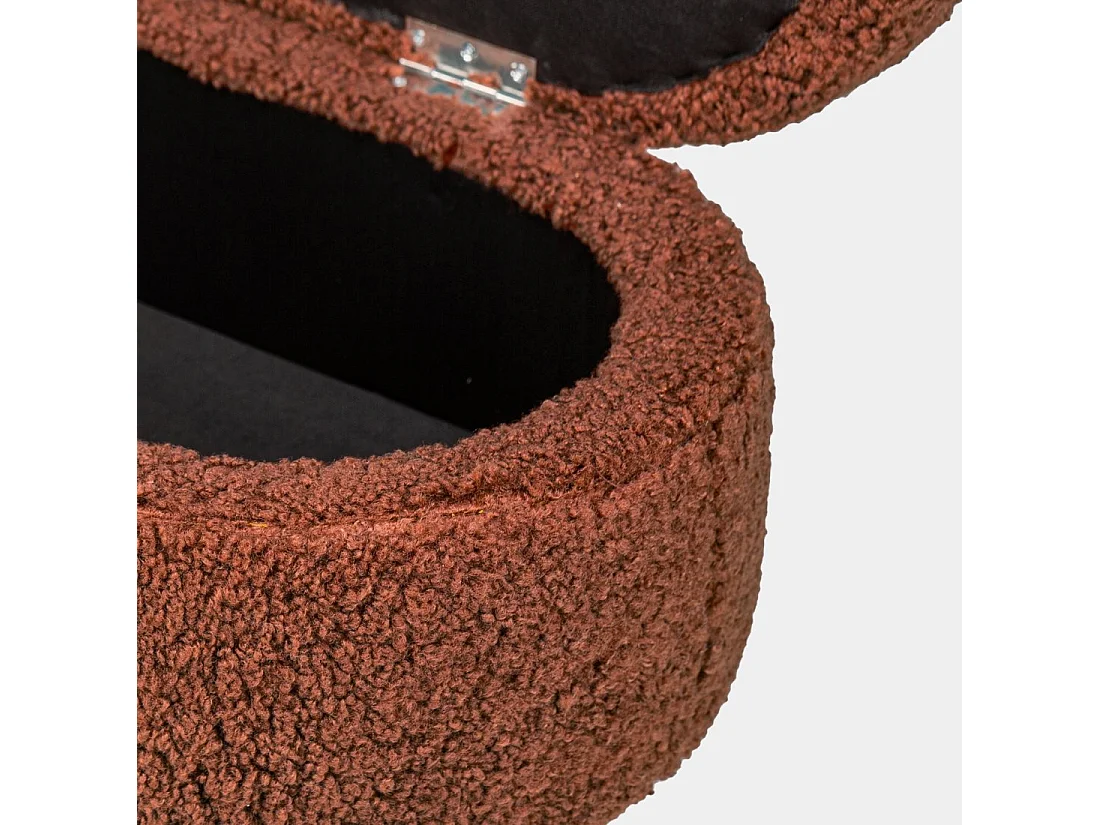 Banco en revêtement en moutonnet terracotta 100x46 cm-Jelen