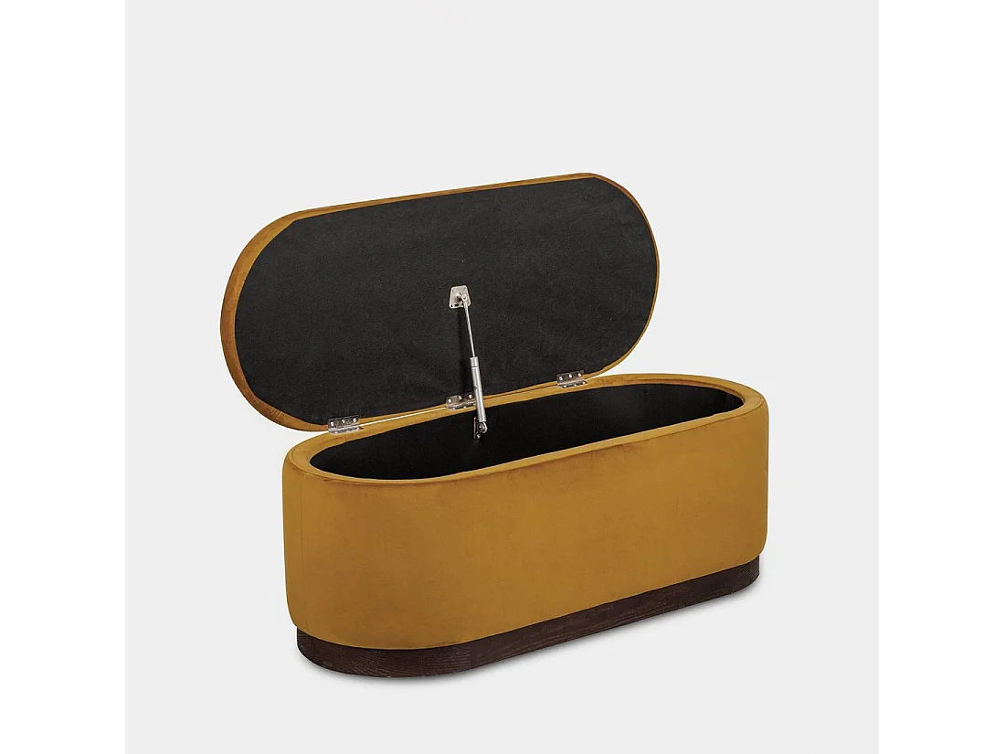 Baúl de Terciopelo Mostaza 40 x 100- Isola