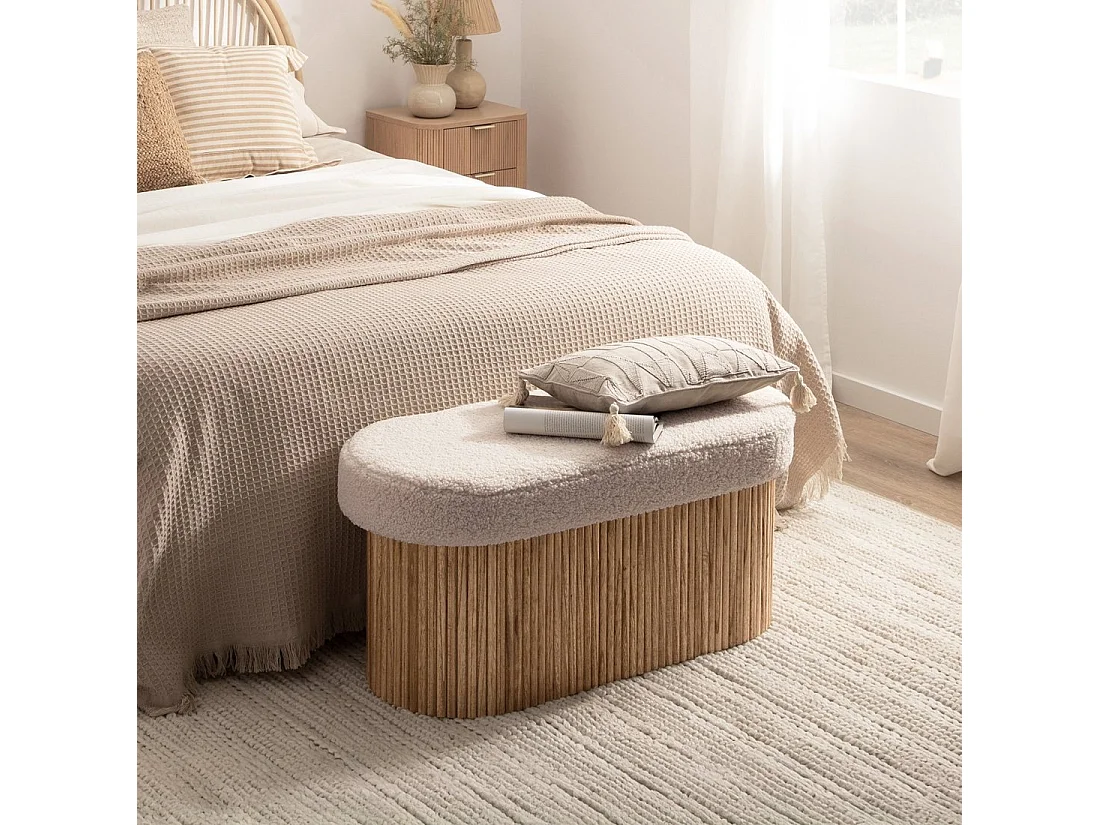 Baúl de Borreguito Blanco 44 x 93- Naira