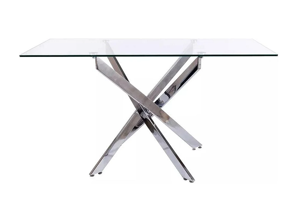 Table design rectangulaire en verre 140 x 80 cm Weba