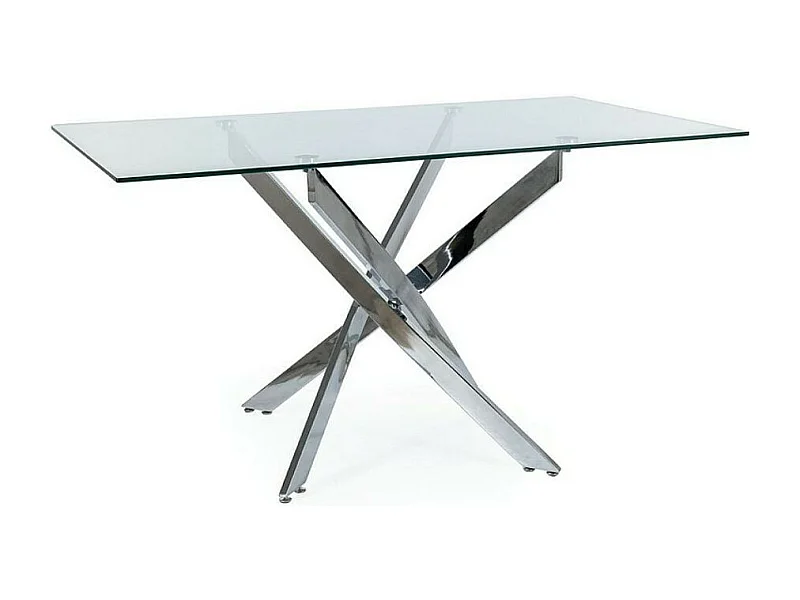 Table design rectangulaire en verre 140 x 80 cm Weba