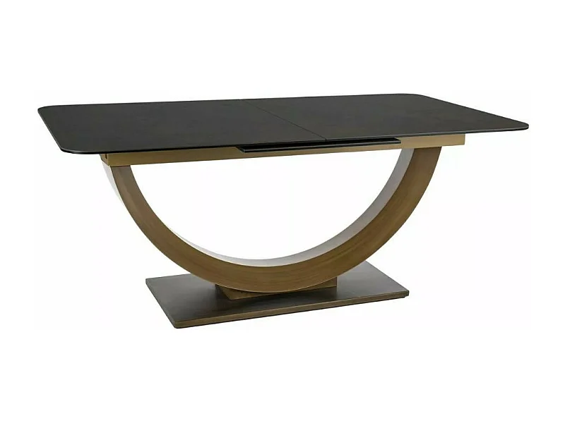 Tavolo allungabile in ceramica 180-240 cm con gamba in legno Lisa design