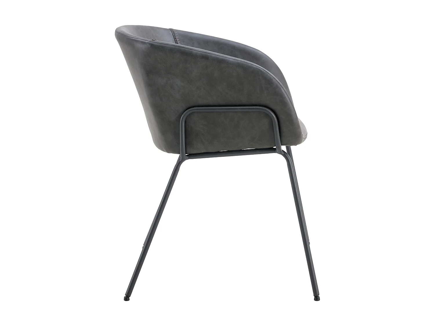 Set di 2 sedie in similpelle grigio scuro ANDRÉ - HAPPY GARDEN