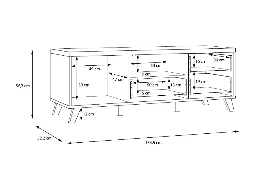 Banc  TV Riciano/Blanc&Marron