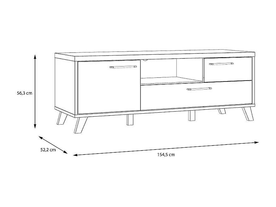 Banc  TV Riciano/Blanc&Marron
