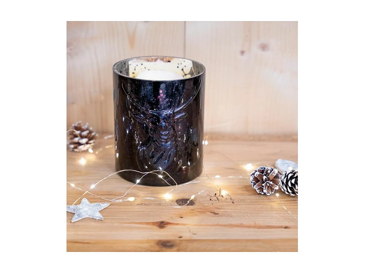 Photophore en verre teinté Cerf