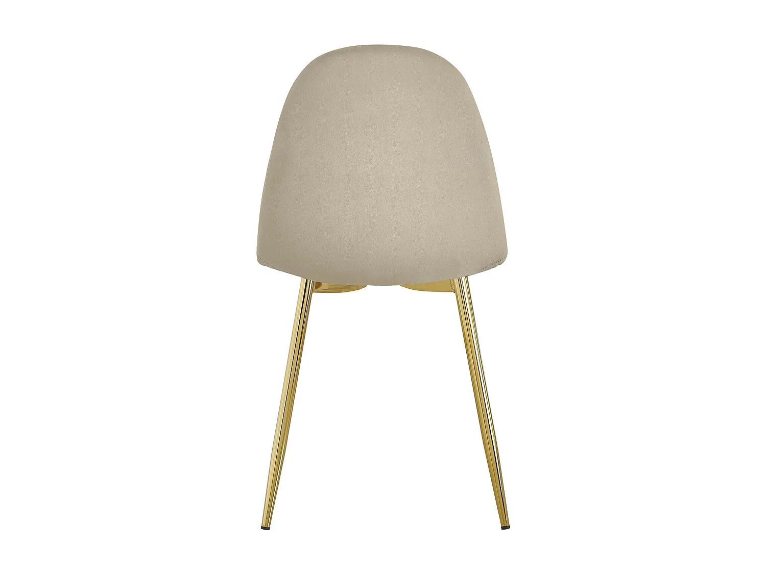 Lot de 8 chaises matelassées Norway Pieds Or et Velours Taupe