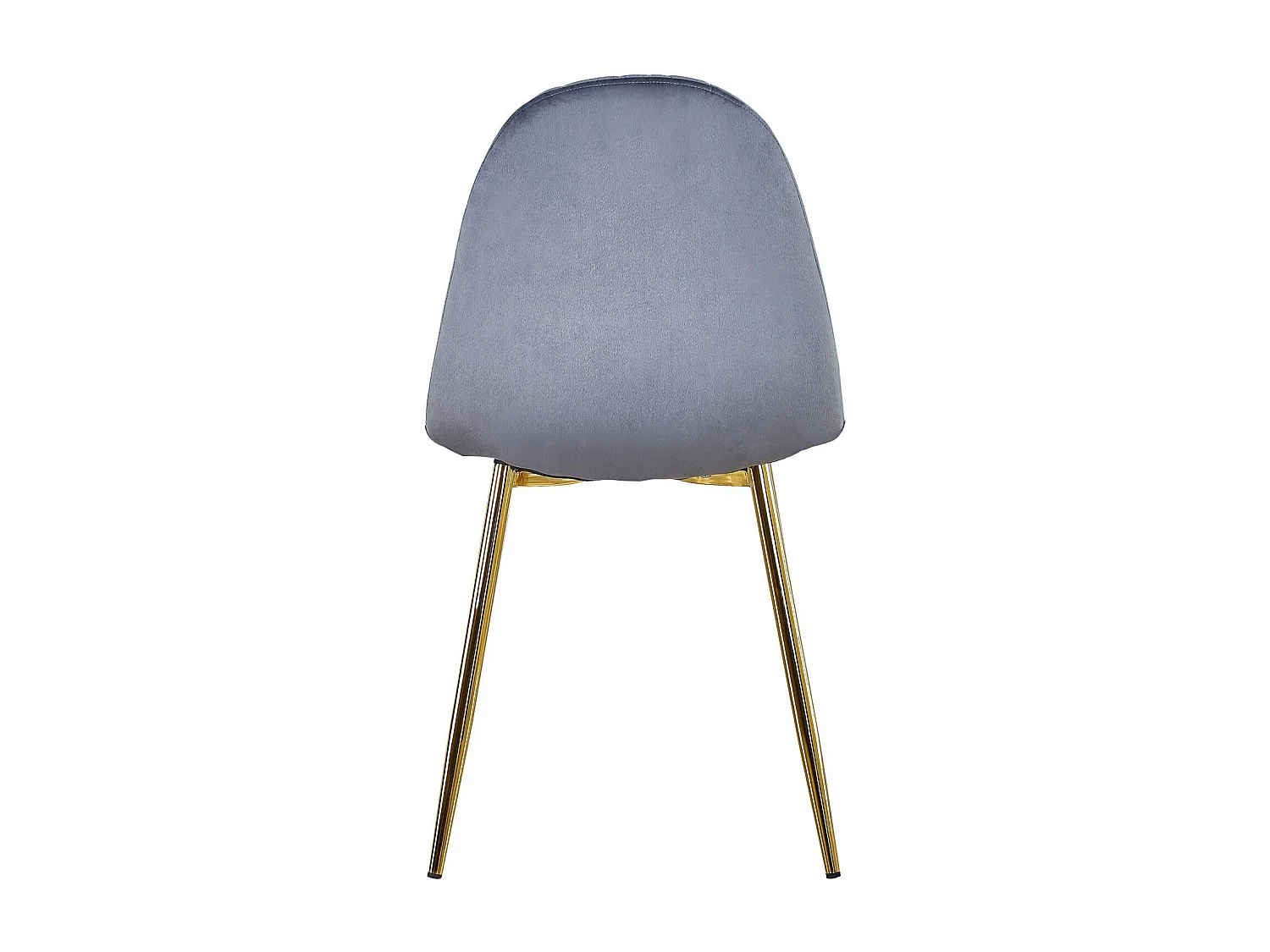 Lot de 8 chaises matelassées Norway Pieds Or et Velours Gris