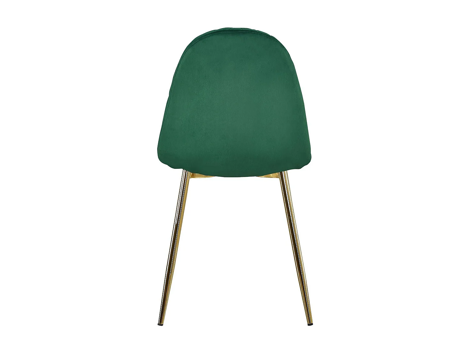 Lot de 8 chaises matelassées Norway Pieds Or et Velours Vert