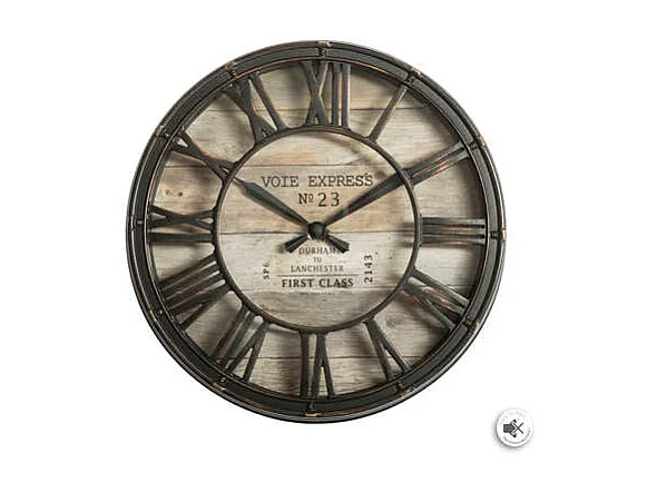 Pendule Vintage "Express" 21cm Marron