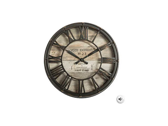 Pendule Vintage "Express" 21cm Marron