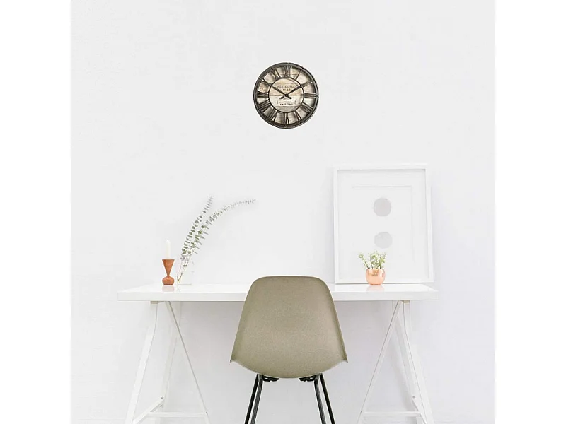 Pendule Vintage "Express" 21cm Marron