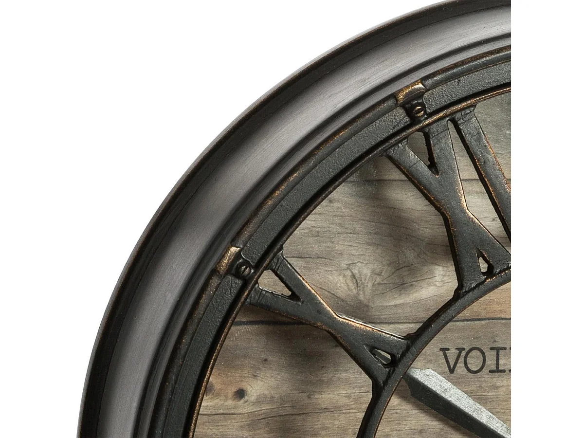 Pendule Vintage "Express" 21cm Marron