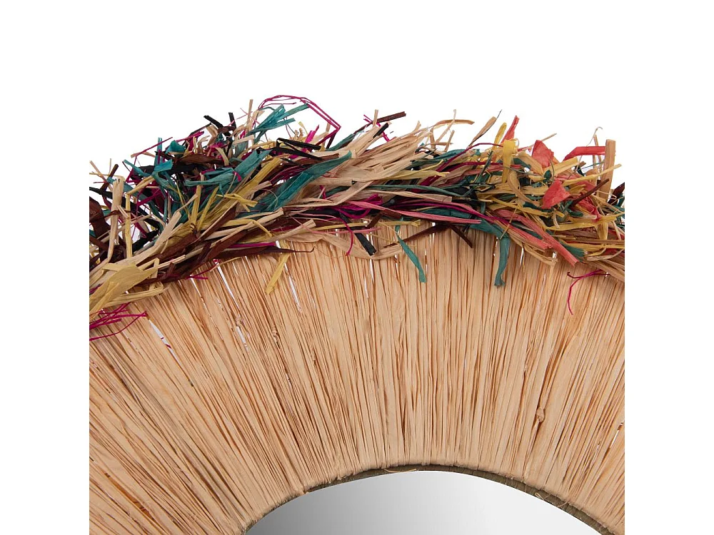 Miroir rond frou frou multicolore