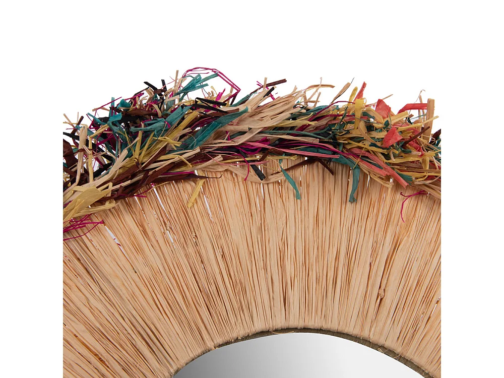 Miroir rond frou frou multicolore