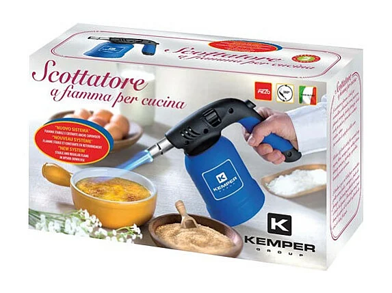 Chalumeau de cuisine Kemper KE2019CHEF avec allumage piezo et flamme réglable