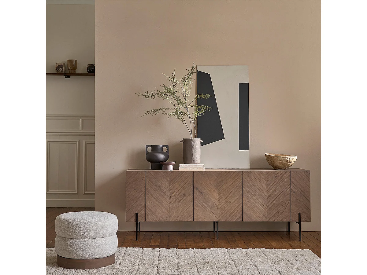 Aparador de madera de mindi maciza