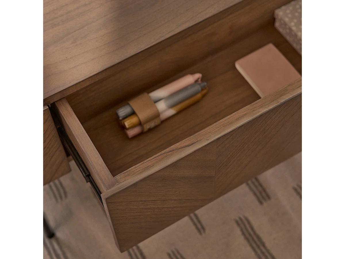 Table basse en mindi massif pieds metal 120 cm