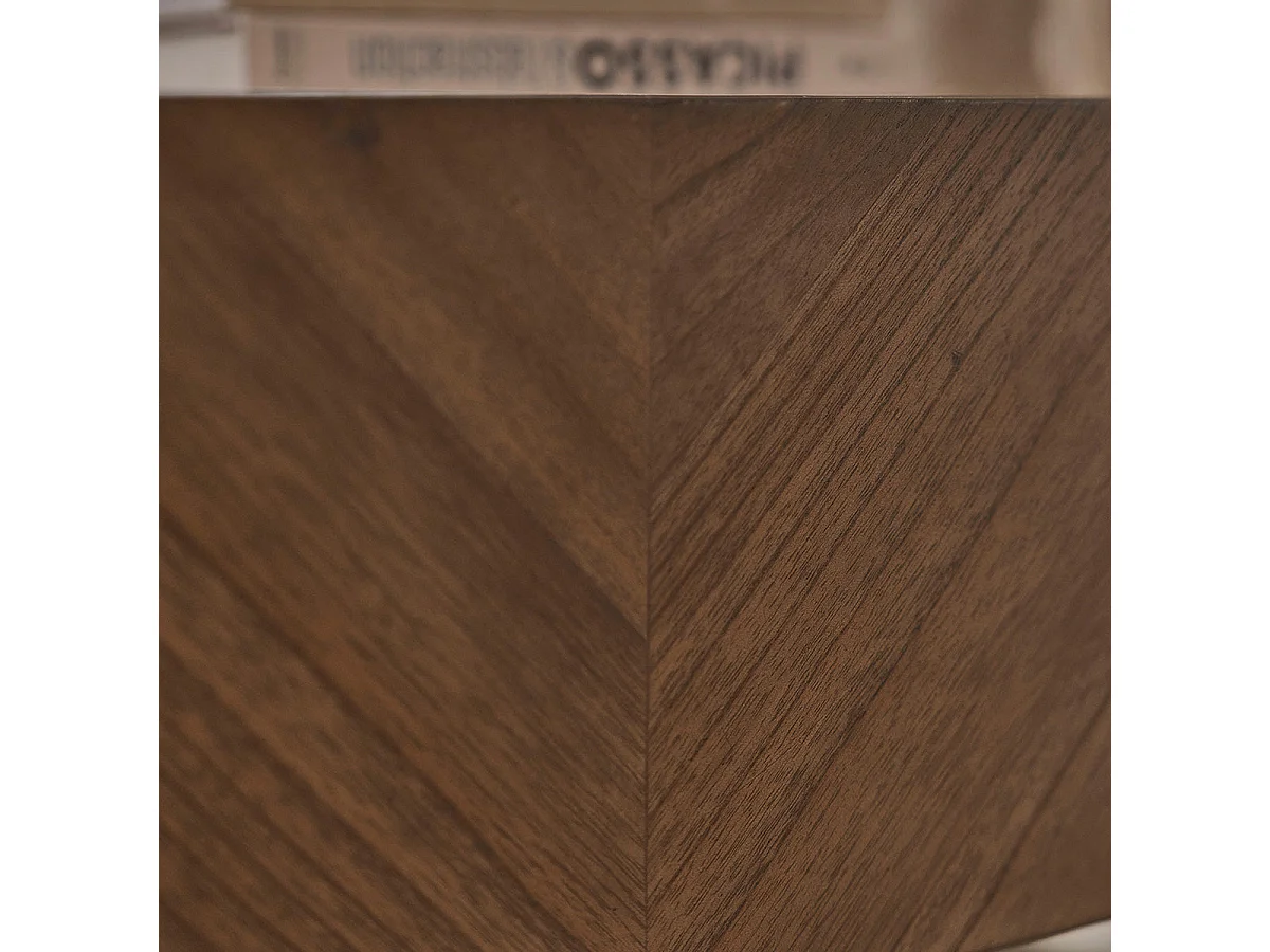 Table basse en mindi massif pieds metal 120 cm