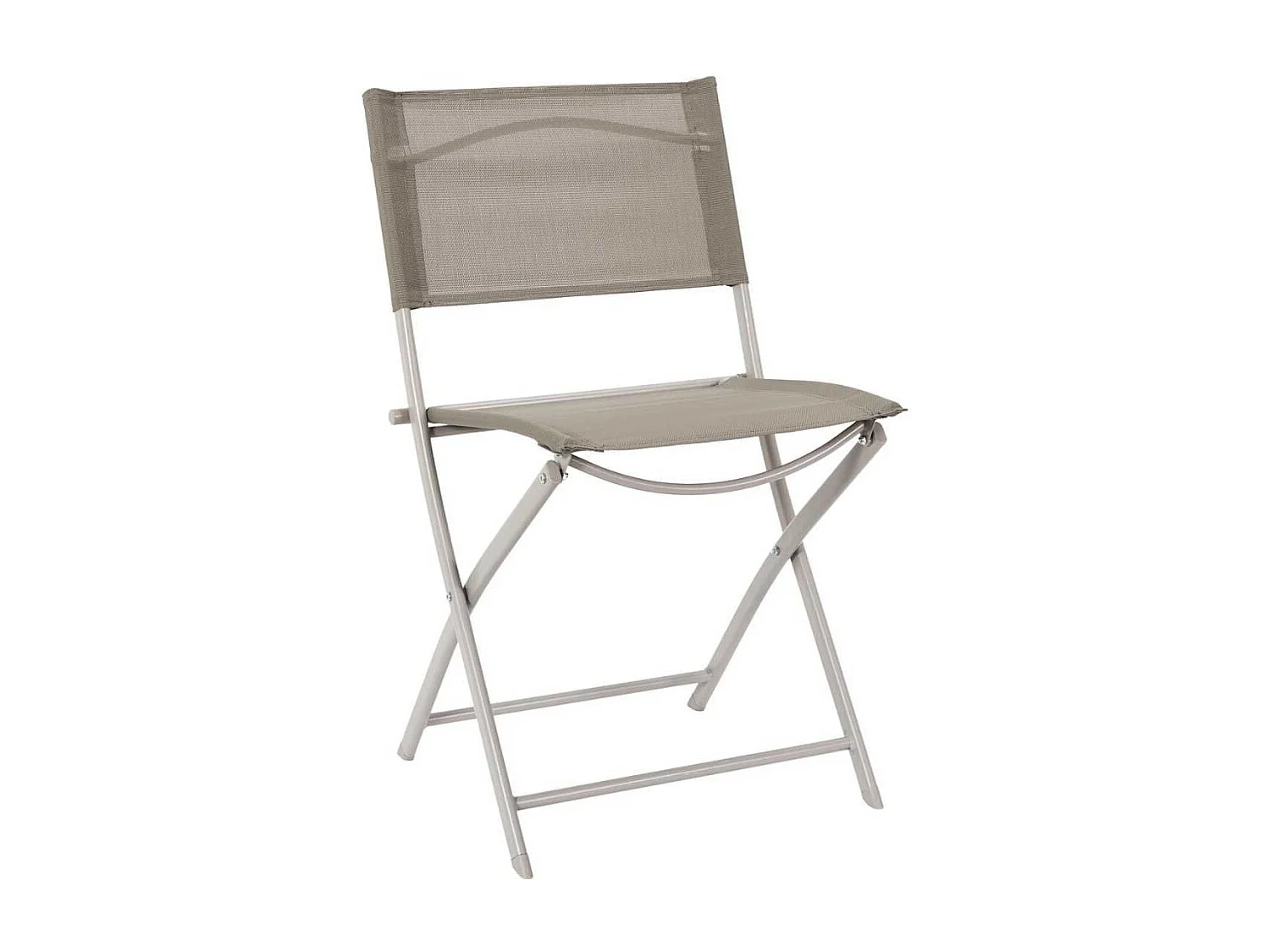 SANAE - Lot de 4 Chaises de Jardin Pliantes Beige