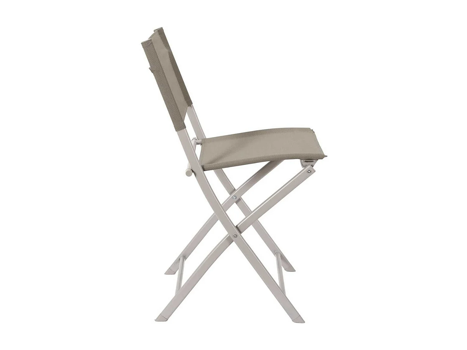 SANAE - Lot de 4 Chaises de Jardin Pliantes Beige