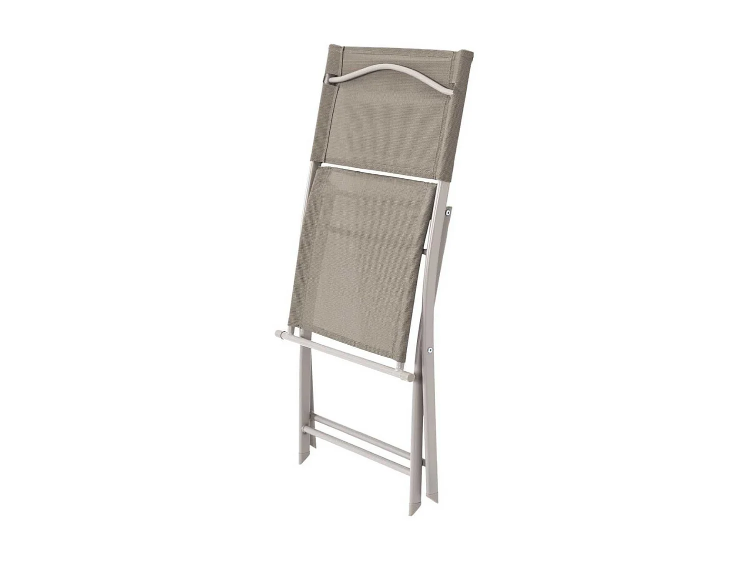 SANAE - Lot de 4 Chaises de Jardin Pliantes Beige