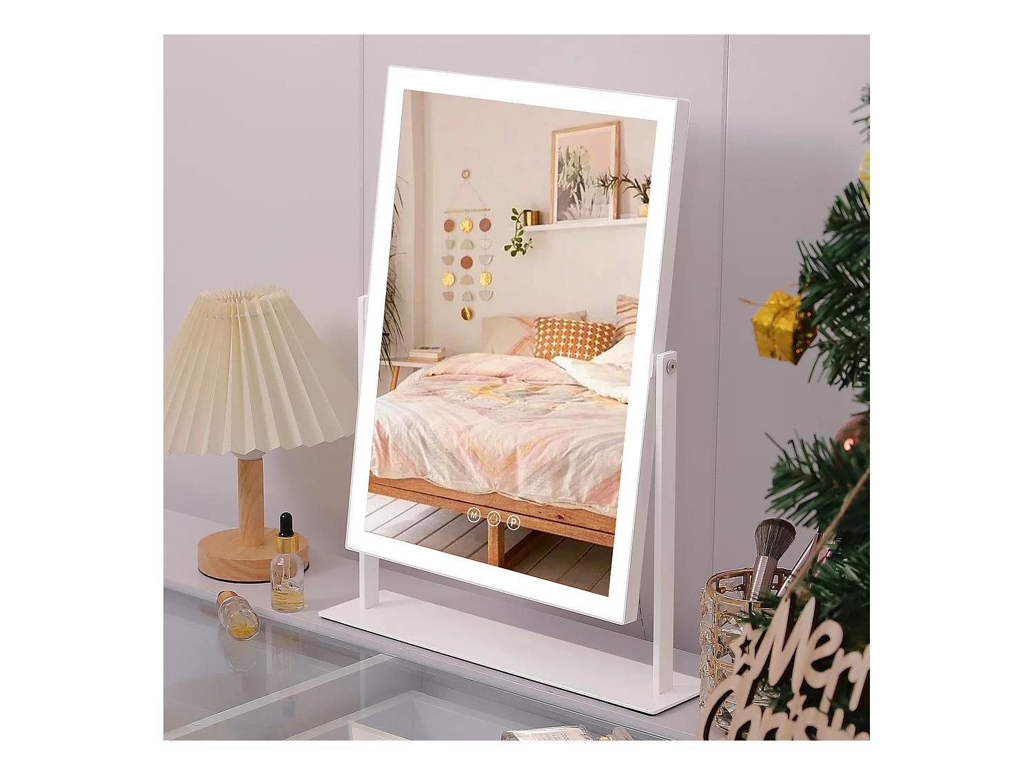 Miroir de maquillage hollywood coiffeuse avec lumière 30x41cm - Bande de LED