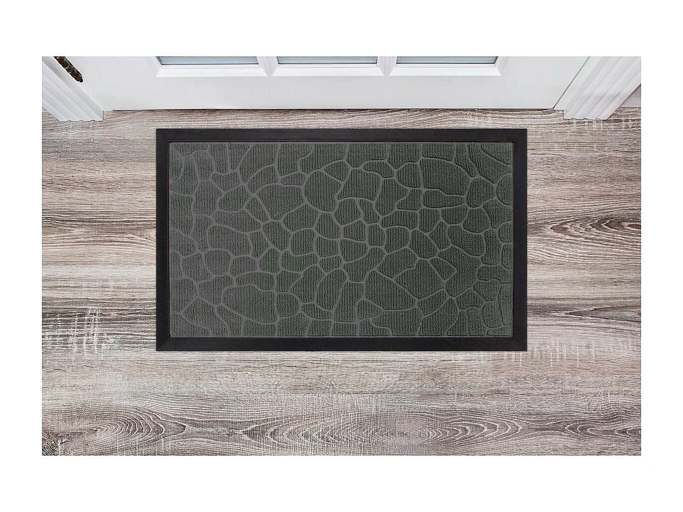 Tapis d'Entrée "Galets" 45x75cm Gris