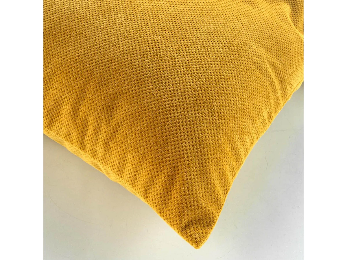Coussin Déco "Velouriane" 50x50cm Ocre