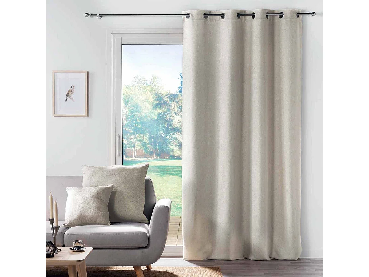 Coussin Uni Déco "Solena" 40x40cm Naturel