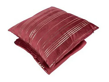 Ensemble Coussin & Plaid "Prisma III" 130x170cm Rouge