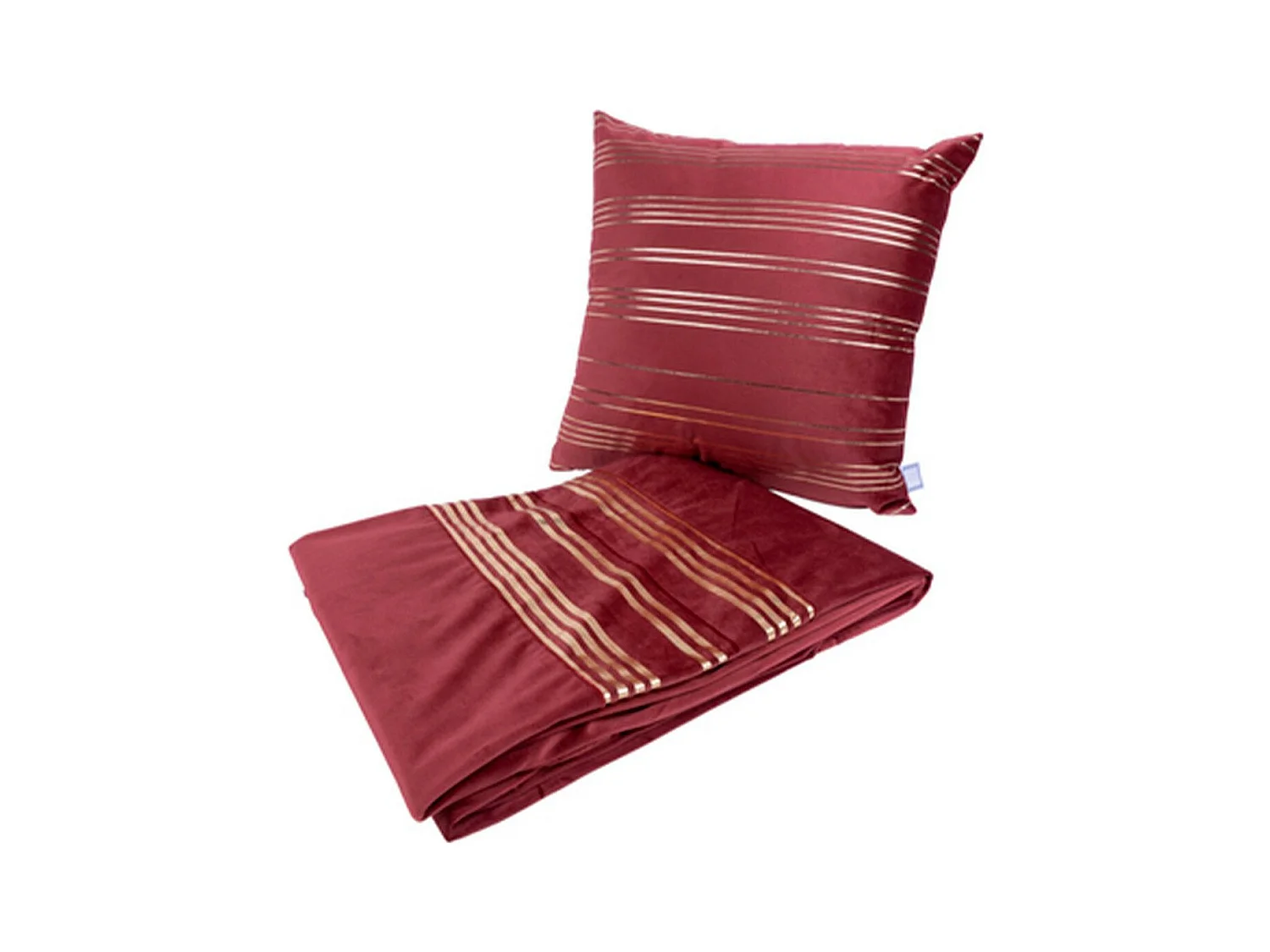 Ensemble Coussin & Plaid "Prisma III" 130x170cm Rouge