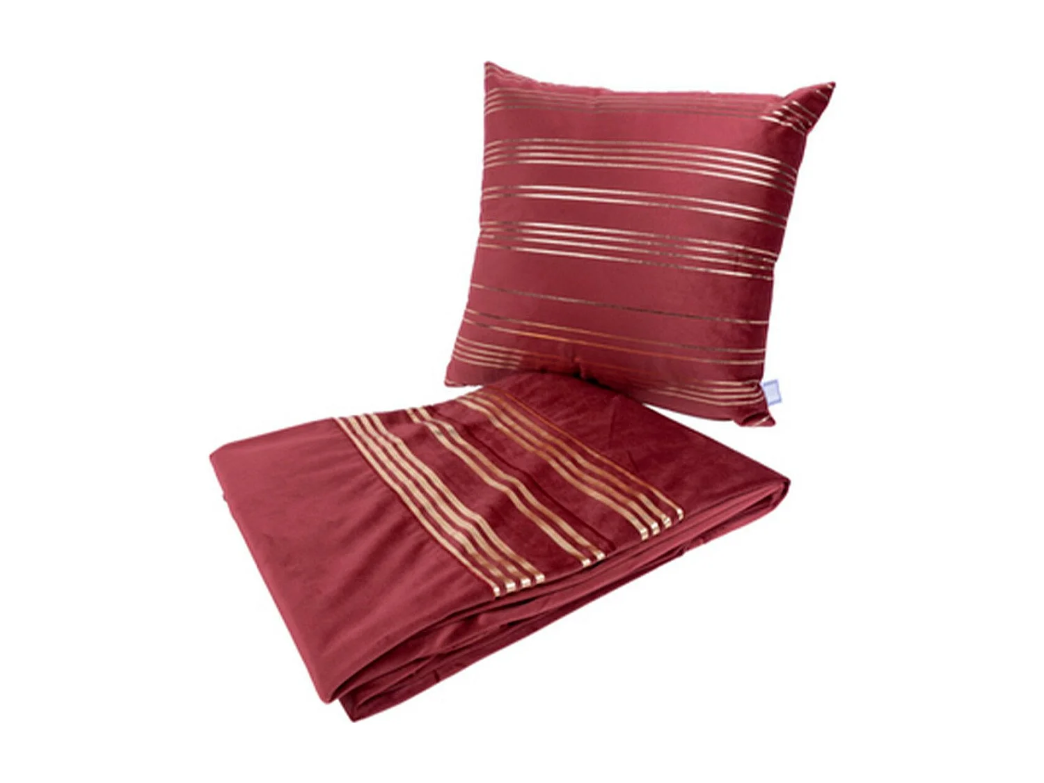 Ensemble Coussin & Plaid "Prisma III" 130x170cm Rouge